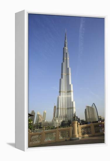 Burj Khalifa, Dubai, United Arab Emirates, Middle East-Amanda Hall-Framed Premier Image Canvas