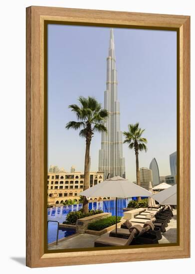 Burj Khalifa, Dubai, United Arab Emirates, Middle East-Amanda Hall-Framed Premier Image Canvas