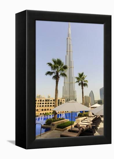 Burj Khalifa, Dubai, United Arab Emirates, Middle East-Amanda Hall-Framed Premier Image Canvas