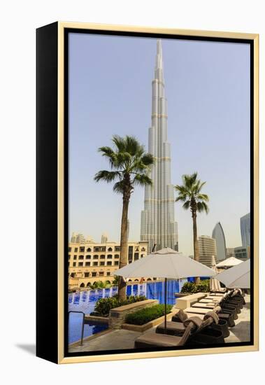 Burj Khalifa, Dubai, United Arab Emirates, Middle East-Amanda Hall-Framed Premier Image Canvas