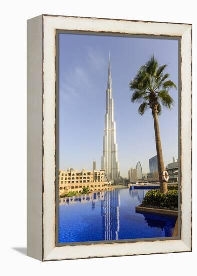 Burj Khalifa, Dubai, United Arab Emirates, Middle East-Amanda Hall-Framed Premier Image Canvas