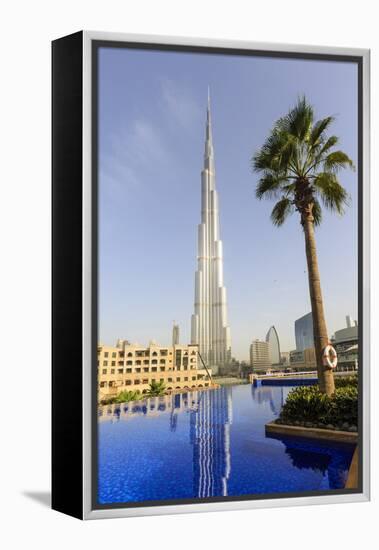 Burj Khalifa, Dubai, United Arab Emirates, Middle East-Amanda Hall-Framed Premier Image Canvas