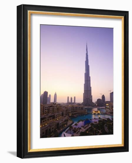 Burj Khalifa, Formerly the Burj Dubai, the Tallest Tower in the World at 818M-Amanda Hall-Framed Photographic Print