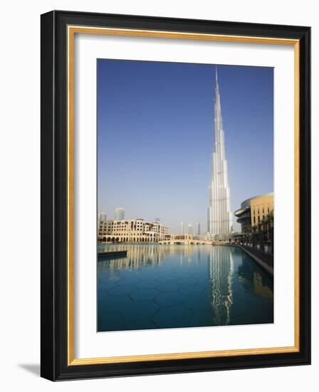 Burj Khalifa, Formerly the Burj Dubai, the Tallest Tower in the World at 818M-Amanda Hall-Framed Photographic Print