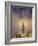 Burj Khalifa Illuminates the Clouds and Surrounding Skyline at Night, Downtown, Dubai, Uae-Amanda Hall-Framed Photographic Print