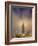 Burj Khalifa Illuminates the Clouds and Surrounding Skyline at Night, Downtown, Dubai, Uae-Amanda Hall-Framed Photographic Print