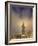 Burj Khalifa Illuminates the Clouds and Surrounding Skyline at Night, Downtown, Dubai, Uae-Amanda Hall-Framed Photographic Print