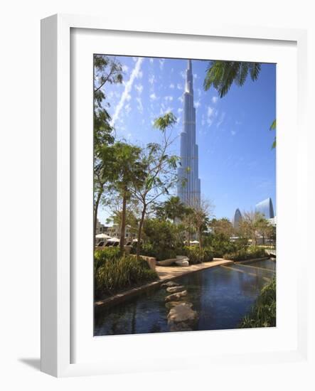 Burj Khalifa, the Tallest Man Made Structure in the World at 828 Metres, Downtown Dubai, Dubai, Uae-Amanda Hall-Framed Photographic Print