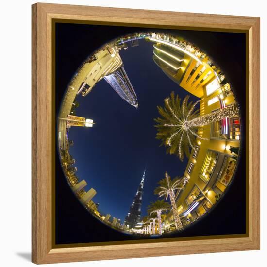 Burj Khalifa (World's Tallest Building) and the Address Downtown Hotel, Dubai, United Arab Emirates-Jon Arnold-Framed Premier Image Canvas