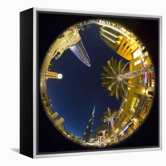 Burj Khalifa (World's Tallest Building) and the Address Downtown Hotel, Dubai, United Arab Emirates-Jon Arnold-Framed Premier Image Canvas