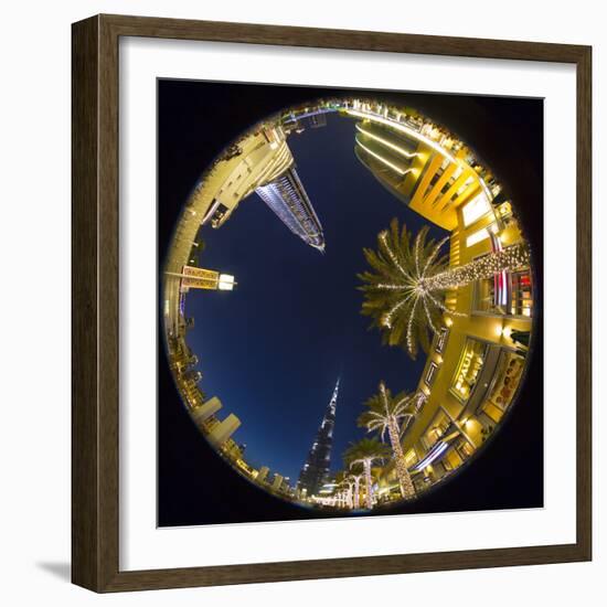 Burj Khalifa (World's Tallest Building) and the Address Downtown Hotel, Dubai, United Arab Emirates-Jon Arnold-Framed Photographic Print