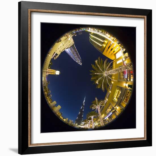 Burj Khalifa (World's Tallest Building) and the Address Downtown Hotel, Dubai, United Arab Emirates-Jon Arnold-Framed Photographic Print