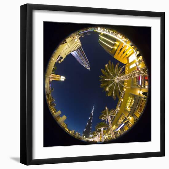 Burj Khalifa (World's Tallest Building) and the Address Downtown Hotel, Dubai, United Arab Emirates-Jon Arnold-Framed Photographic Print