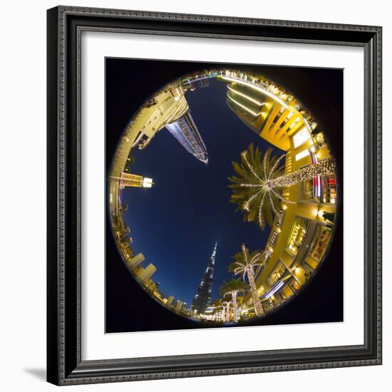 Burj Khalifa (World's Tallest Building) and the Address Downtown Hotel, Dubai, United Arab Emirates-Jon Arnold-Framed Photographic Print