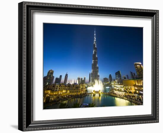 Burj Khalifa (World's Tallest Building), Downtown, Dubai, United Arab Emirates-Jon Arnold-Framed Photographic Print