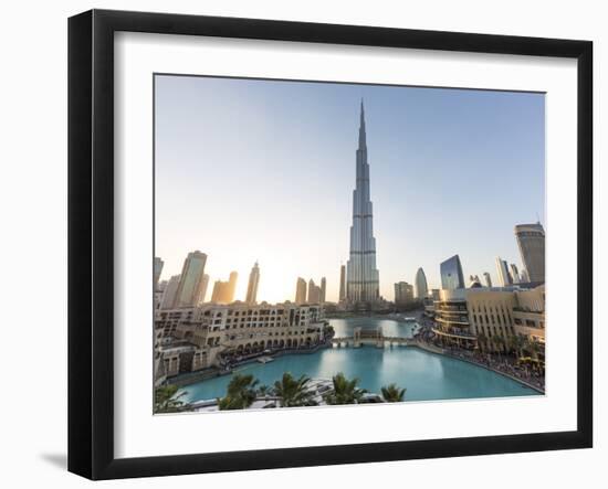 Burj Khalifa (World's Tallest Building), Downtown, Dubai, United Arab Emirates-Jon Arnold-Framed Photographic Print