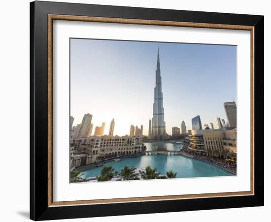 Burj Khalifa (World's Tallest Building), Downtown, Dubai, United Arab Emirates-Jon Arnold-Framed Photographic Print