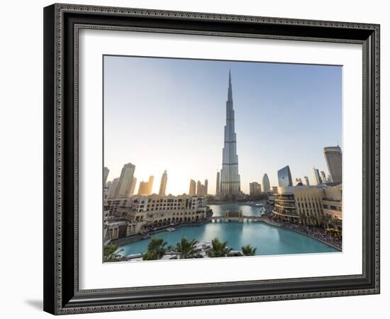 Burj Khalifa (World's Tallest Building), Downtown, Dubai, United Arab Emirates-Jon Arnold-Framed Photographic Print