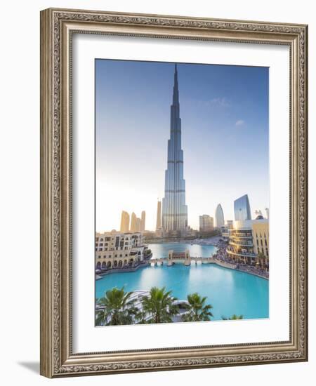 Burj Khalifa (World's Tallest Building), Downtown, Dubai, United Arab Emirates-Jon Arnold-Framed Photographic Print