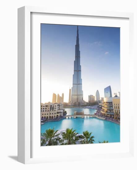 Burj Khalifa (World's Tallest Building), Downtown, Dubai, United Arab Emirates-Jon Arnold-Framed Photographic Print