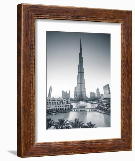 Burj Khalifa (World's Tallest Building), Downtown, Dubai, United Arab Emirates-Jon Arnold-Framed Photographic Print