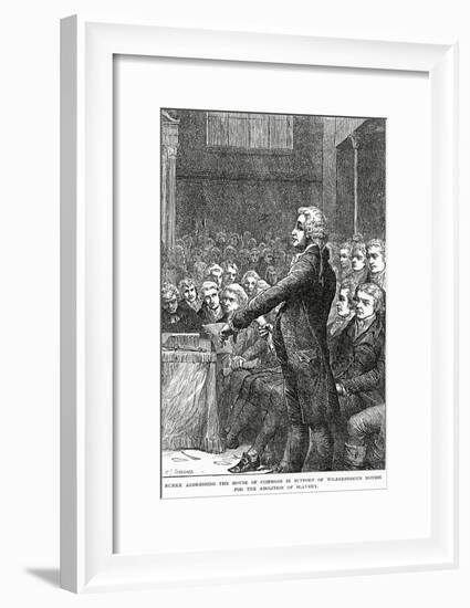 Burke Addressing the House of Commons in Support of Wilberforce's Motion for Abolition of Slavery-Charles Joseph Staniland-Framed Giclee Print