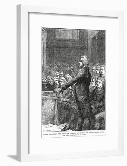 Burke Addressing the House of Commons in Support of Wilberforce's Motion for Abolition of Slavery-Charles Joseph Staniland-Framed Giclee Print