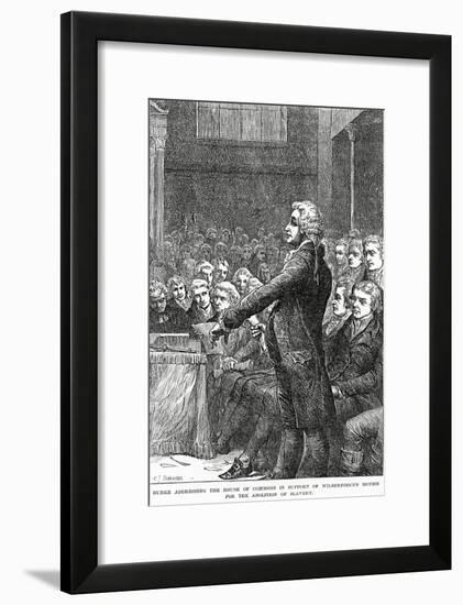 Burke Addressing the House of Commons in Support of Wilberforce's Motion for Abolition of Slavery-Charles Joseph Staniland-Framed Giclee Print