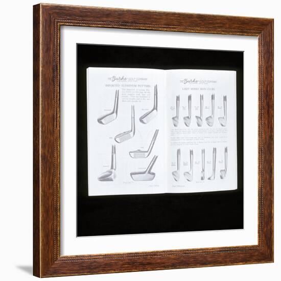 Burke Golf Co catalogue showing putters and ladies iron golf clubs, c1920s-Unknown-Framed Giclee Print