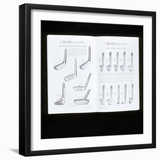 Burke Golf Co catalogue showing putters and ladies iron golf clubs, c1920s-Unknown-Framed Giclee Print