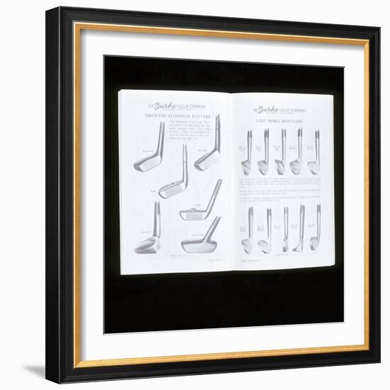 Burke Golf Co catalogue showing putters and ladies iron golf clubs, c1920s-Unknown-Framed Giclee Print