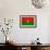 Burkina Faso Flag Design with Wood Patterning - Flags of the World Series-Philippe Hugonnard-Framed Premium Giclee Print displayed on a wall