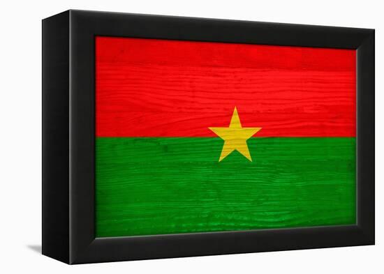 Burkina Faso Flag Design with Wood Patterning - Flags of the World Series-Philippe Hugonnard-Framed Stretched Canvas