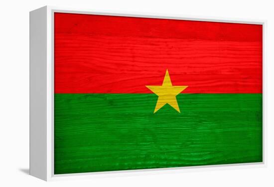 Burkina Faso Flag Design with Wood Patterning - Flags of the World Series-Philippe Hugonnard-Framed Stretched Canvas