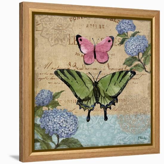Burlap Butterflies I-Paul Brent-Framed Stretched Canvas