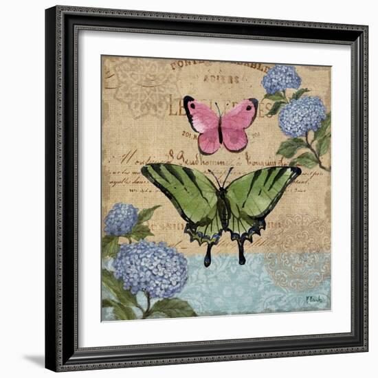 Burlap Butterflies I-Paul Brent-Framed Art Print