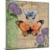 Burlap Butterflies II-Paul Brent-Mounted Art Print