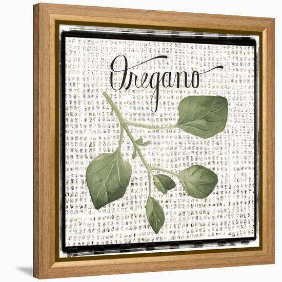 Burlap Herbs II-Grace Popp-Framed Stretched Canvas