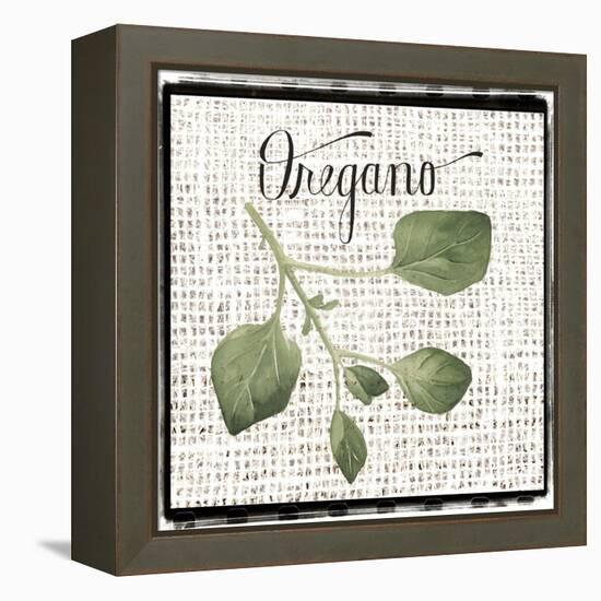 Burlap Herbs II-Grace Popp-Framed Stretched Canvas