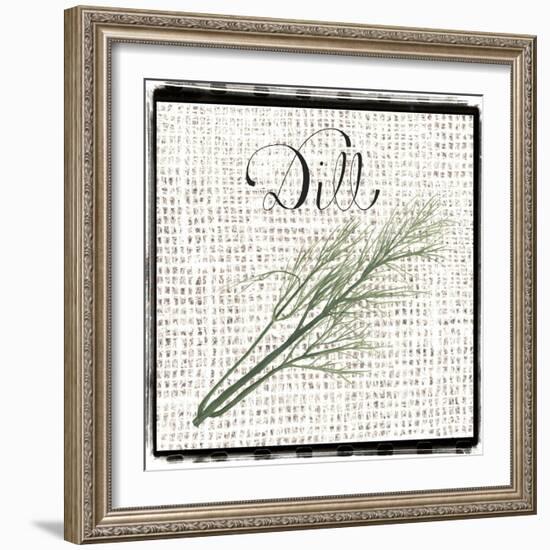 Burlap Herbs III-Grace Popp-Framed Art Print