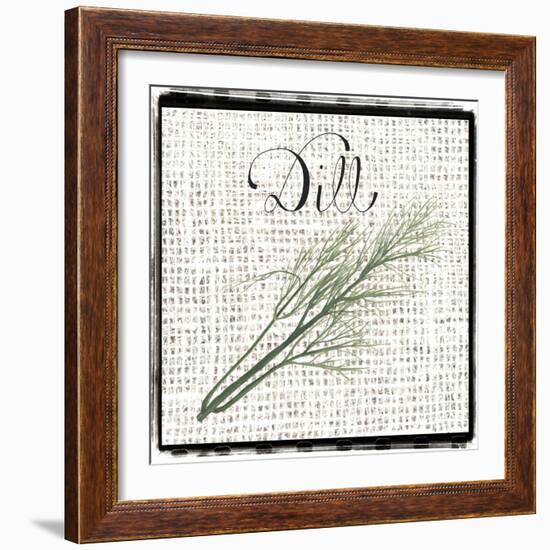 Burlap Herbs III-Grace Popp-Framed Art Print