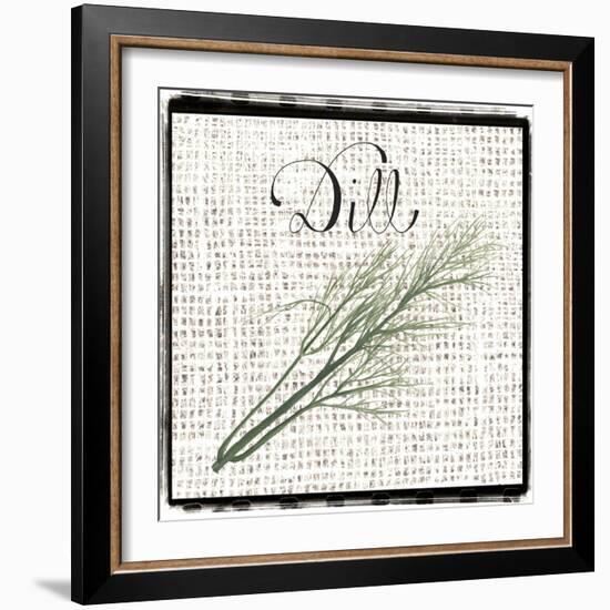 Burlap Herbs III-Grace Popp-Framed Art Print