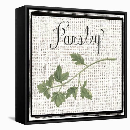 Burlap Herbs IV-Grace Popp-Framed Stretched Canvas