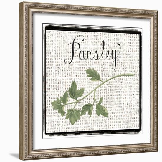 Burlap Herbs IV-Grace Popp-Framed Art Print