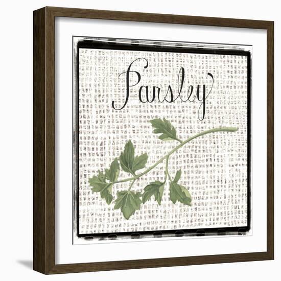 Burlap Herbs IV-Grace Popp-Framed Art Print