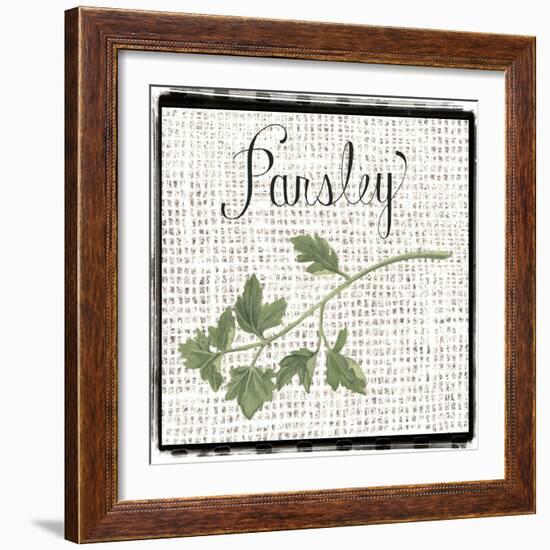 Burlap Herbs IV-Grace Popp-Framed Art Print