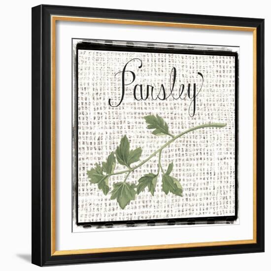 Burlap Herbs IV-Grace Popp-Framed Art Print