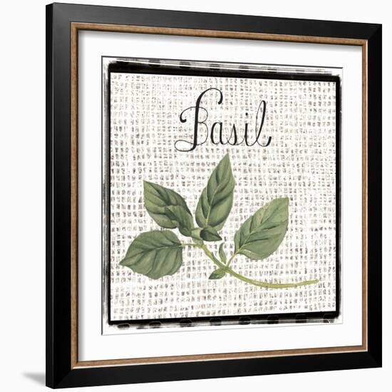 Burlap Herbs V-Grace Popp-Framed Art Print