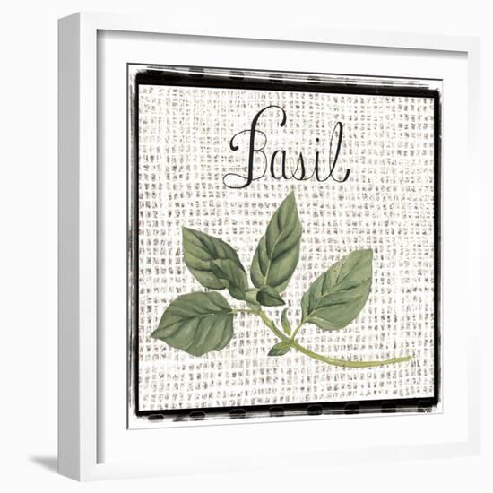 Burlap Herbs V-Grace Popp-Framed Art Print