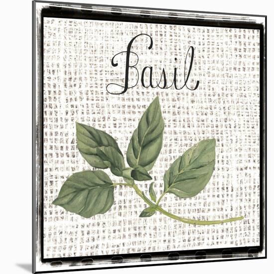 Burlap Herbs V-Grace Popp-Mounted Art Print